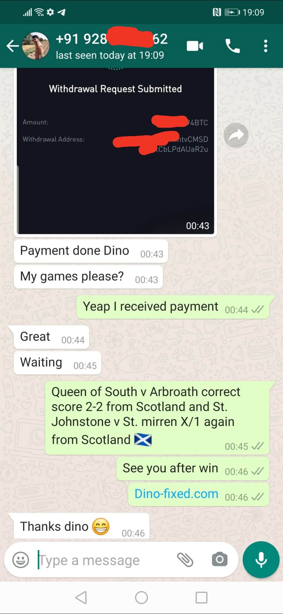 Whatsapp Betting Tips