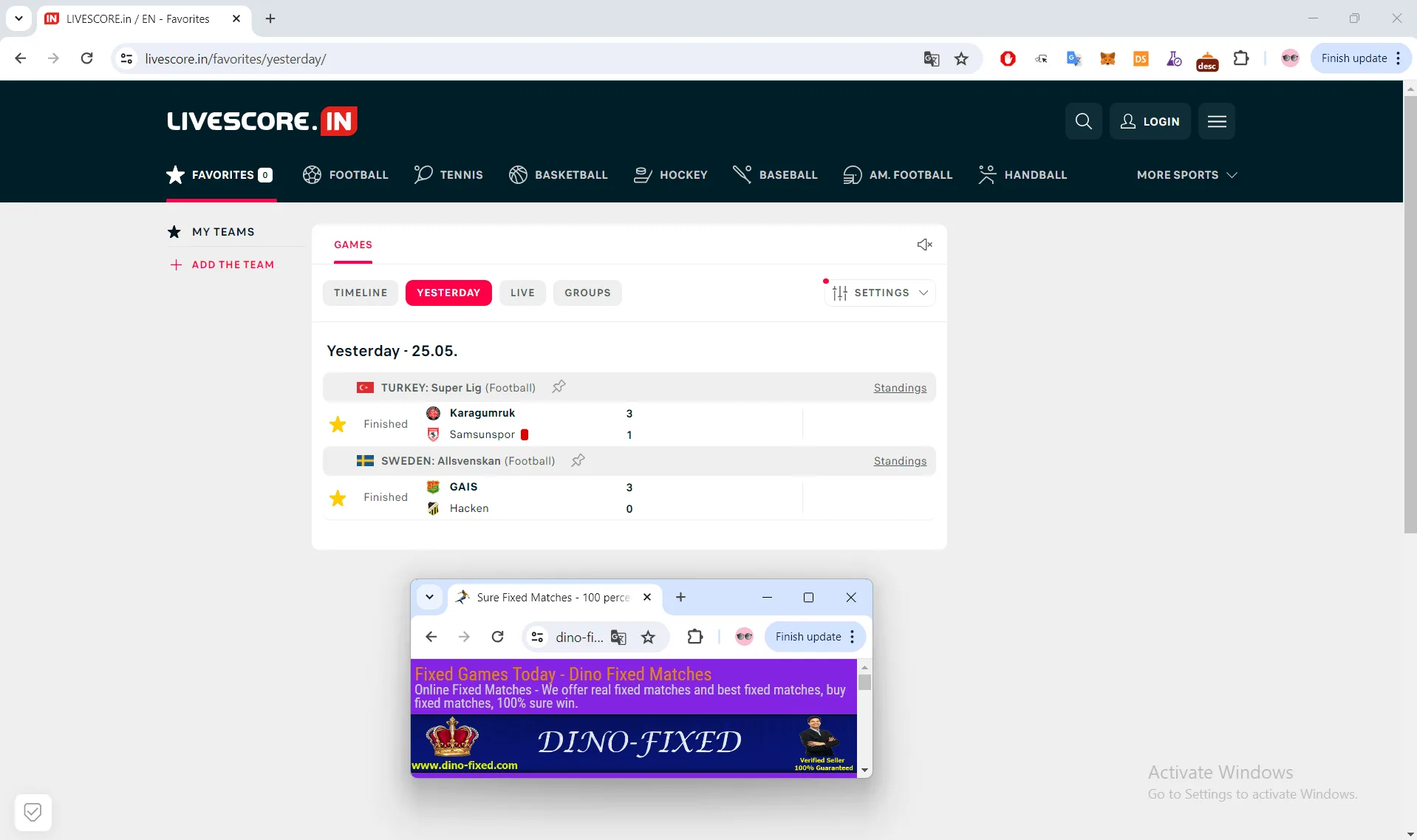  fixed matches