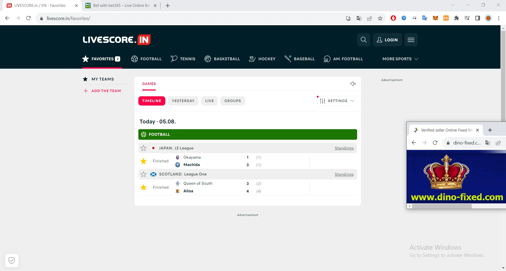 free fixed matches today