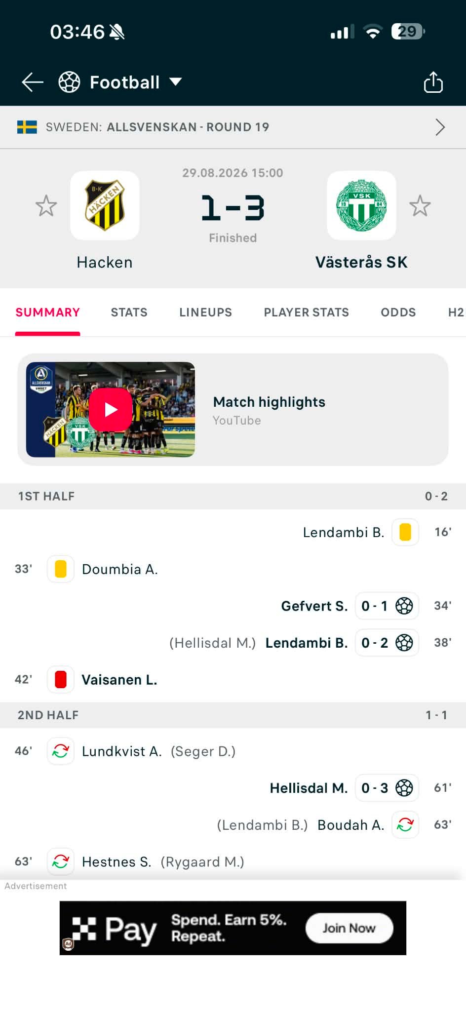 sure fixed match